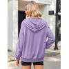 imageZeagoo Womens Lightweight Hoodies Full Zip Up Oversized Sweatshirts with Pockets Long Sleeve Thin Casual Hooded JacketsPurple