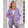 imageZeagoo Womens Lightweight Hoodies Full Zip Up Oversized Sweatshirts with Pockets Long Sleeve Thin Casual Hooded JacketsPurple