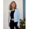 imageZeagoo Womens Lightweight Summer Cardigan Cropped Long Sleeve Shrug Thin Open Front Sheer Bolero for DressesBlue