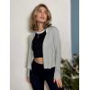imageZeagoo Womens Lightweight Summer Cardigan Cropped Long Sleeve Shrug Thin Open Front Sheer Bolero for DressesGrey