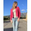 imageZeagoo Womens Lightweight Summer Cardigan Cropped Long Sleeve Shrug Thin Open Front Sheer Bolero for DressesHot Pink