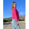 imageZeagoo Womens Lightweight Summer Cardigan Cropped Long Sleeve Shrug Thin Open Front Sheer Bolero for DressesHot Pink