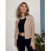imageZeagoo Womens Lightweight Summer Cardigan Cropped Long Sleeve Shrug Thin Open Front Sheer Bolero for DressesKhaki