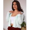 imageZeagoo Womens Lightweight Summer Cardigan Cropped Long Sleeve Shrug Thin Open Front Sheer Bolero for DressesLight Green