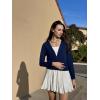 imageZeagoo Womens Lightweight Summer Cardigan Cropped Long Sleeve Shrug Thin Open Front Sheer Bolero for DressesNavy