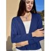 imageZeagoo Womens Lightweight Summer Cardigan Cropped Long Sleeve Shrug Thin Open Front Sheer Bolero for DressesNavy