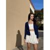 imageZeagoo Womens Lightweight Summer Cardigan Cropped Long Sleeve Shrug Thin Open Front Sheer Bolero for DressesNavy