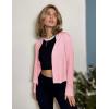 imageZeagoo Womens Lightweight Summer Cardigan Cropped Long Sleeve Shrug Thin Open Front Sheer Bolero for DressesPink
