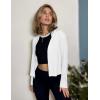imageZeagoo Womens Lightweight Summer Cardigan Cropped Long Sleeve Shrug Thin Open Front Sheer Bolero for DressesWhite