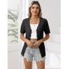 imageZeagoo Womens Short Sleeve Summer Cardigan VNeck Button up Lightweight Hollow Out Sweater Cardigans ShrugAblack