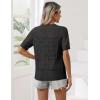 imageZeagoo Womens Short Sleeve Summer Cardigan VNeck Button up Lightweight Hollow Out Sweater Cardigans ShrugAblack