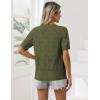 imageZeagoo Womens Short Sleeve Summer Cardigan VNeck Button up Lightweight Hollow Out Sweater Cardigans ShrugArmy Green