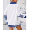 imageZeagoo Womens Sweatshirt Striped Long Sleeve Henley Button Casual Loose Pullover Tunic Tops 2024 Fall Shirt Outfits01 White