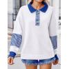imageZeagoo Womens Sweatshirt Striped Long Sleeve Henley Button Casual Loose Pullover Tunic Tops 2024 Fall Shirt Outfits01 White