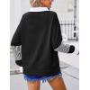 imageZeagoo Womens Sweatshirt Striped Long Sleeve Henley Button Casual Loose Pullover Tunic Tops 2024 Fall Shirt Outfits02 Black