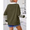 imageZeagoo Womens Sweatshirt Striped Long Sleeve Henley Button Casual Loose Pullover Tunic Tops 2024 Fall Shirt Outfits04 Army Green