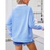 imageZeagoo Womens Sweatshirt Striped Long Sleeve Henley Button Casual Loose Pullover Tunic Tops 2024 Fall Shirt Outfits05 Light Blue