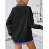 imageZeagoo Womens Sweatshirt Striped Long Sleeve Henley Button Casual Loose Pullover Tunic Tops 2024 Fall Shirt OutfitsBlack Stripe