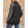 imageZeagoo Womens Sweatshrits Quarter Zip Pullover Fleece Sweatshirt Casual Cable Knit Sleeve Hoodies Fashion Outfits ClothesBlackDark Grey