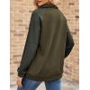 imageZeagoo Womens Sweatshrits Quarter Zip Pullover Fleece Sweatshirt Casual Cable Knit Sleeve Hoodies Fashion Outfits ClothesDark Army Green