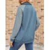 imageZeagoo Womens Sweatshrits Quarter Zip Pullover Fleece Sweatshirt Casual Cable Knit Sleeve Hoodies Fashion Outfits ClothesNavy Blue