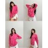 imageZeagoo Womens Tops Long Sleeve Lightweight Shirts 2025 Spring Fashion Trendy Tops Crewneck Casual SweatshirtRose Red