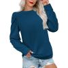 imageZeagoo Womens Tops Puff Sleeve Shirts Blouses for Women 2025 Fall Tunic Top Dressy Pullover Work Business Casual OutfitsA02blue
