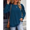 imageZeagoo Womens Tops Puff Sleeve Shirts Blouses for Women 2025 Fall Tunic Top Dressy Pullover Work Business Casual OutfitsA02blue
