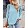 imageZeagoo Womens Tops Puff Sleeve Shirts Blouses for Women 2025 Fall Tunic Top Dressy Pullover Work Business Casual OutfitsA03  Sky Blue