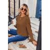 imageZeagoo Womens Tops Puff Sleeve Shirts Blouses for Women 2025 Fall Tunic Top Dressy Pullover Work Business Casual OutfitsBrown