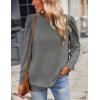 imageZeagoo Womens Tops Puff Sleeve Shirts Blouses for Women 2025 Fall Tunic Top Dressy Pullover Work Business Casual OutfitsLight Grey