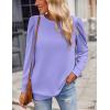 imageZeagoo Womens Tops Puff Sleeve Shirts Blouses for Women 2025 Fall Tunic Top Dressy Pullover Work Business Casual OutfitsPurple