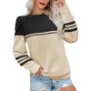 imageZeagoo Womens Tops Puff Sleeve Shirts Blouses for Women 2025 Fall Tunic Top Dressy Pullover Work Business Casual OutfitsStripe1