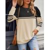 imageZeagoo Womens Tops Puff Sleeve Shirts Blouses for Women 2025 Fall Tunic Top Dressy Pullover Work Business Casual OutfitsStripe1