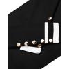 imageZeagoo Womens V Neck Sweaters Shirts Long Sleeve Lightweight Ribbed Knit Pullover Sweater Blouse Tops with Buttons OufitsBlackwhite