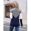 imageZeagoo Womens V Neck Sweaters Shirts Long Sleeve Lightweight Ribbed Knit Pullover Sweater Blouse Tops with Buttons OufitsCgrey Navy