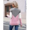 imageZeagoo Womens V Neck Sweaters Shirts Long Sleeve Lightweight Ribbed Knit Pullover Sweater Blouse Tops with Buttons OufitsCgrey Pink