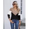 imageZeagoo Womens V Neck Sweaters Shirts Long Sleeve Lightweight Ribbed Knit Pullover Sweater Blouse Tops with Buttons OufitsCkhaki Black