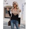 imageZeagoo Womens V Neck Sweaters Shirts Long Sleeve Lightweight Ribbed Knit Pullover Sweater Blouse Tops with Buttons OufitsCkhaki Black