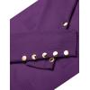 imageZeagoo Womens V Neck Sweaters Shirts Long Sleeve Lightweight Ribbed Knit Pullover Sweater Blouse Tops with Buttons OufitsPurple