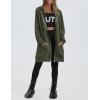imageZeagoo Womens Zip Up Hoodies Long Sleeve Fall Lightweight Hooded Sweatshirt Oversized Fleece Jacket With PocketsArmy Green