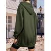 imageZeagoo Womens Zip Up Hoodies Long Sleeve Fall Lightweight Hooded Sweatshirt Oversized Fleece Jacket With PocketsArmy Green