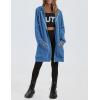 imageZeagoo Womens Zip Up Hoodies Long Sleeve Fall Lightweight Hooded Sweatshirt Oversized Fleece Jacket With PocketsBlue