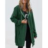 imageZeagoo Womens Zip Up Hoodies Long Sleeve Fall Lightweight Hooded Sweatshirt Oversized Fleece Jacket With PocketsDark Green