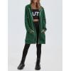 imageZeagoo Womens Zip Up Hoodies Long Sleeve Fall Lightweight Hooded Sweatshirt Oversized Fleece Jacket With PocketsDark Green