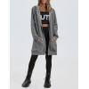 imageZeagoo Womens Zip Up Hoodies Long Sleeve Fall Lightweight Hooded Sweatshirt Oversized Fleece Jacket With PocketsDark Grey