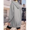 imageZeagoo Womens Zip Up Hoodies Long Sleeve Fall Lightweight Hooded Sweatshirt Oversized Fleece Jacket With PocketsGrey