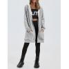 imageZeagoo Womens Zip Up Hoodies Long Sleeve Fall Lightweight Hooded Sweatshirt Oversized Fleece Jacket With PocketsGrey