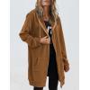 imageZeagoo Womens Zip Up Hoodies Long Sleeve Fall Lightweight Hooded Sweatshirt Oversized Fleece Jacket With PocketsLight Brown
