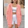 imageZeagoo Womens Zip Up Hoodies Long Sleeve Fall Lightweight Hooded Sweatshirt Oversized Fleece Jacket With PocketsPink